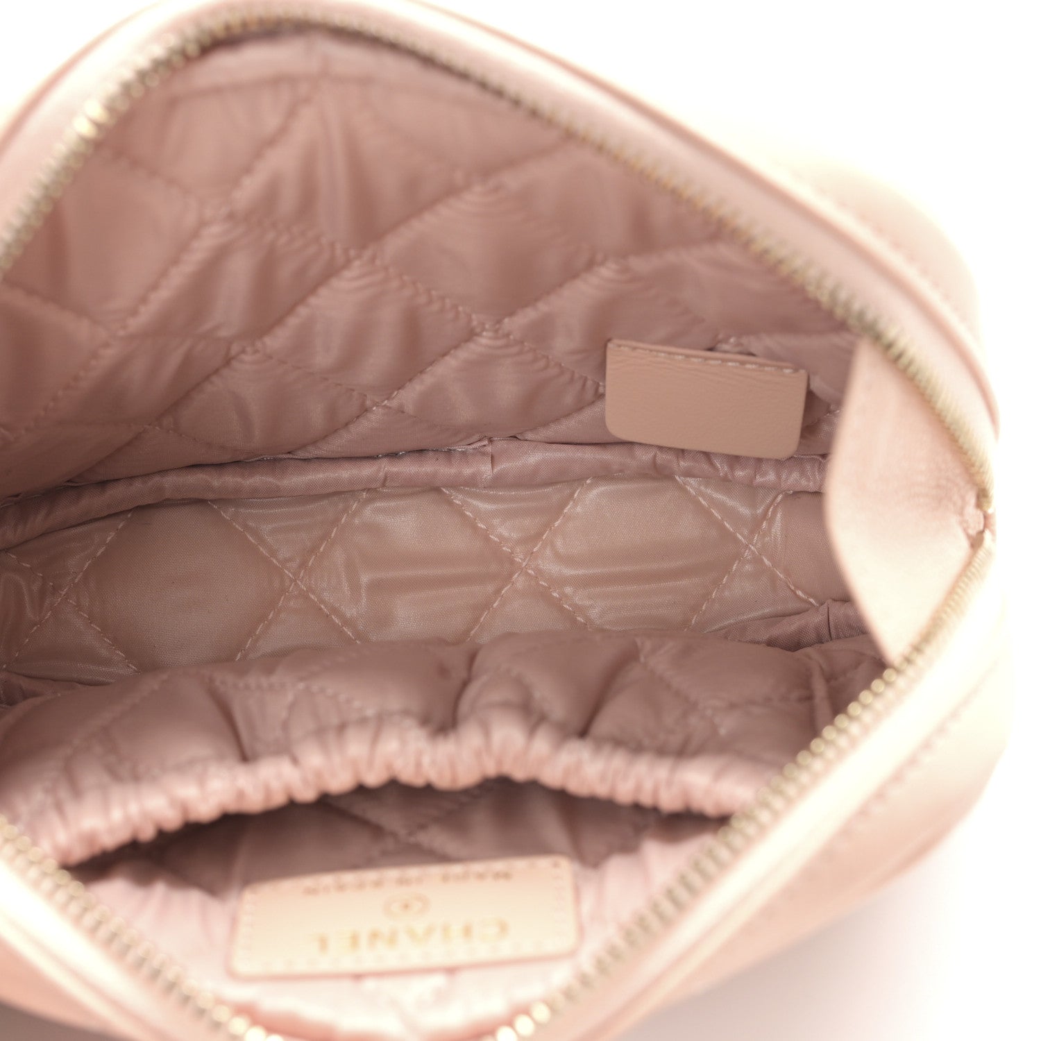 Chanel Caviar Quilted Small Curvy Pouch Cosmetic Case Light Pink 5 of 9