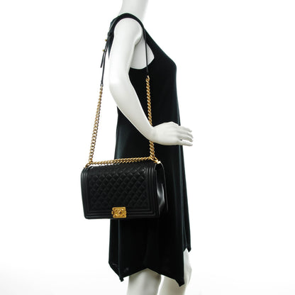 Chanel Calfskin Quilted New Medium Boy Flap Black 2 of 8