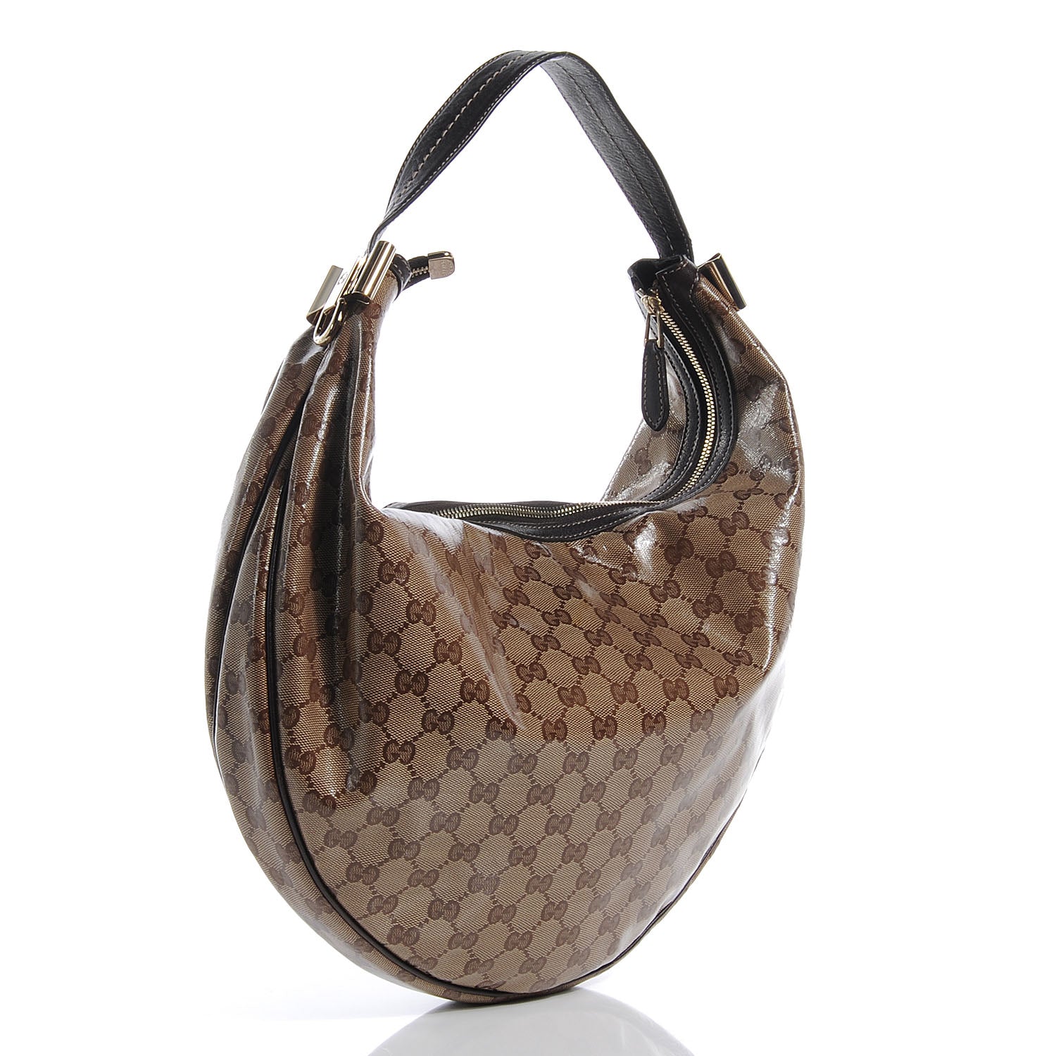 Gucci Crystal Monogram Duchessa Hobo Ebony 3 of 8