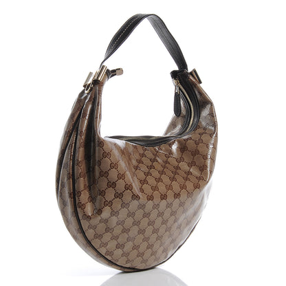 Gucci Crystal Monogram Duchessa Hobo Ebony 3 of 8
