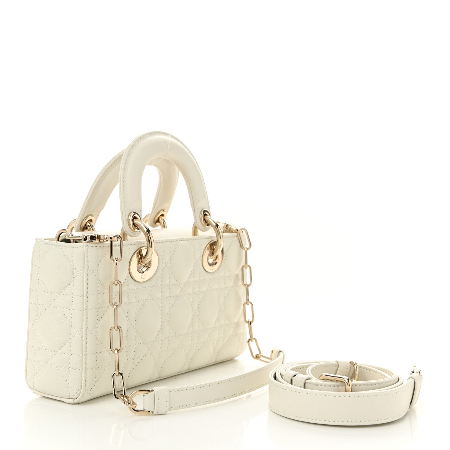 Christian Dior Lambskin Cannage Small Lady D-Joy Latte 3 of 10