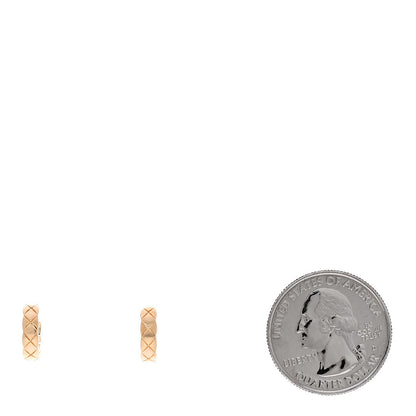 Chanel 18K Yellow Gold Coco Crush Mini Hoop Earrings 2 of 6