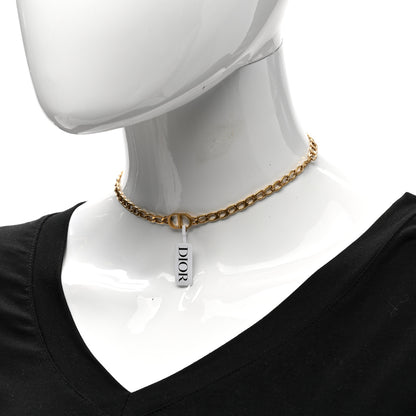 Christian Dior Metal Petit CD Choker Necklace Gold 2 of 5