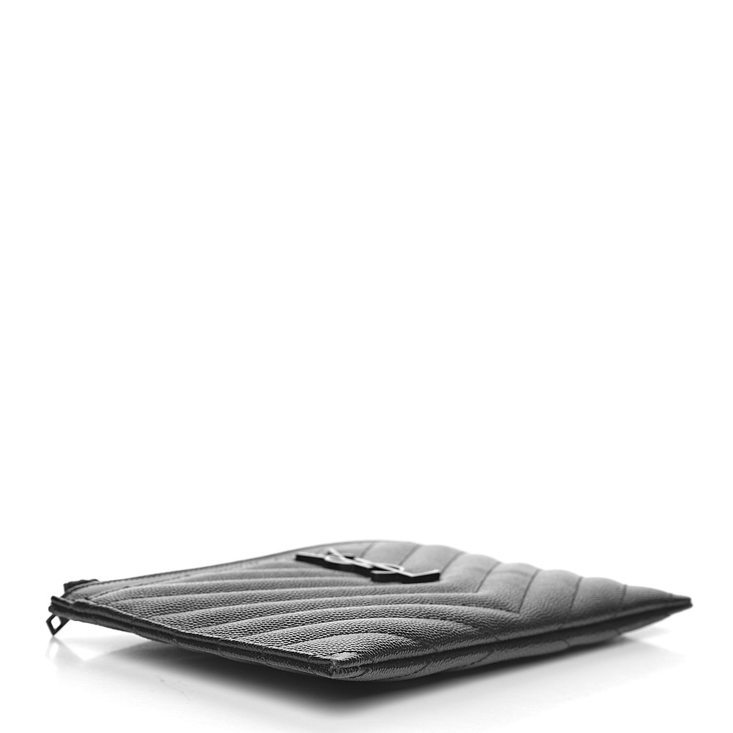 Grain De Poudre Chevron Monogram Bill Pouch Black