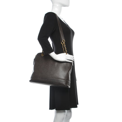 Chanel Caviar Shoulder Bag Brown 2 of 10