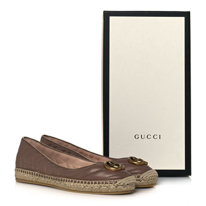 Gucci Nappa Matelasse GG Marmont Espadrilles 38.5 Tan 11 of 11