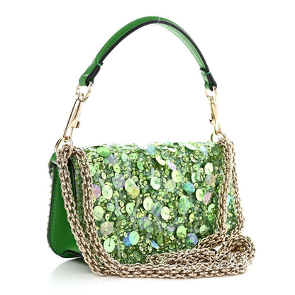 Valentino Garavani Sequin Crystal Vlogo Embroidered Small Loco Shoulder Bag Multicolor 3 of 10