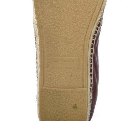 Saint Laurent Calfskin Monogram Espadrilles 36.5 Light Burgundy 8 of 9