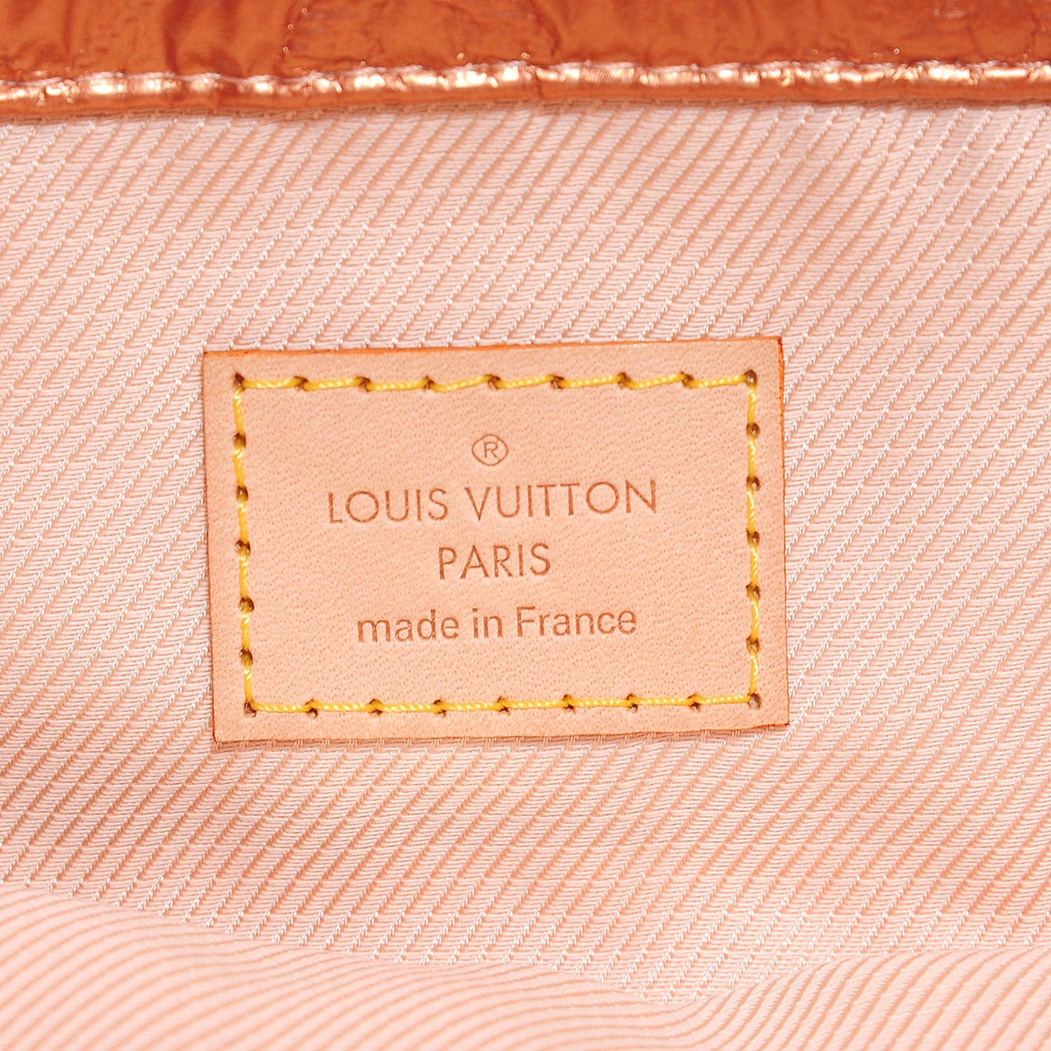 Louis Vuitton Jacquard Quilted Monogram Limelight Clutch GM Rose Gold 6 of 7