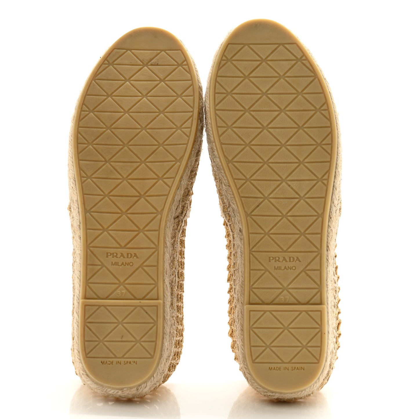 Raffia Triangle Logo Crochet 20mm Espadrilles 37 Naturale