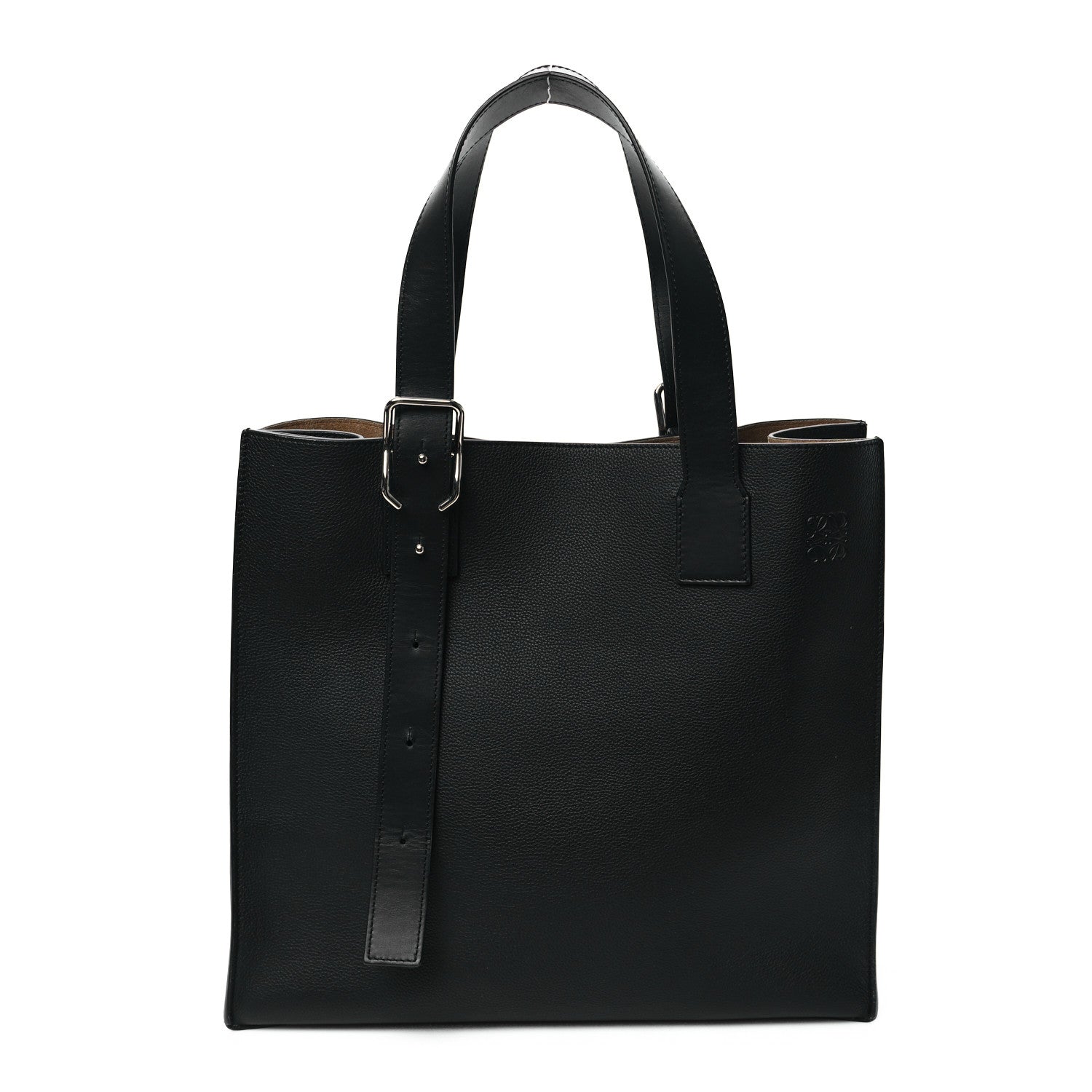 Loewe Soft Grained Calfskin Buckle Zip Tote Black 1 of 10