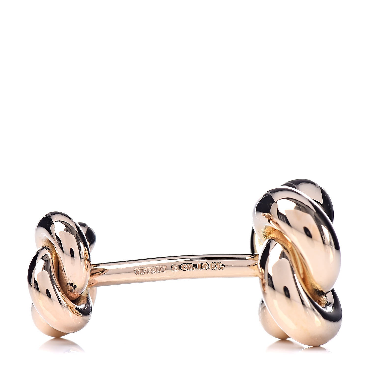 Tiffany 14K Yellow Gold Knot Cufflinks 7 of 7