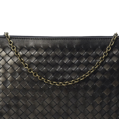 Bottega Veneta Nappa Intrecciato Biletto Chain Crossbody Dark Gold 10 of 10