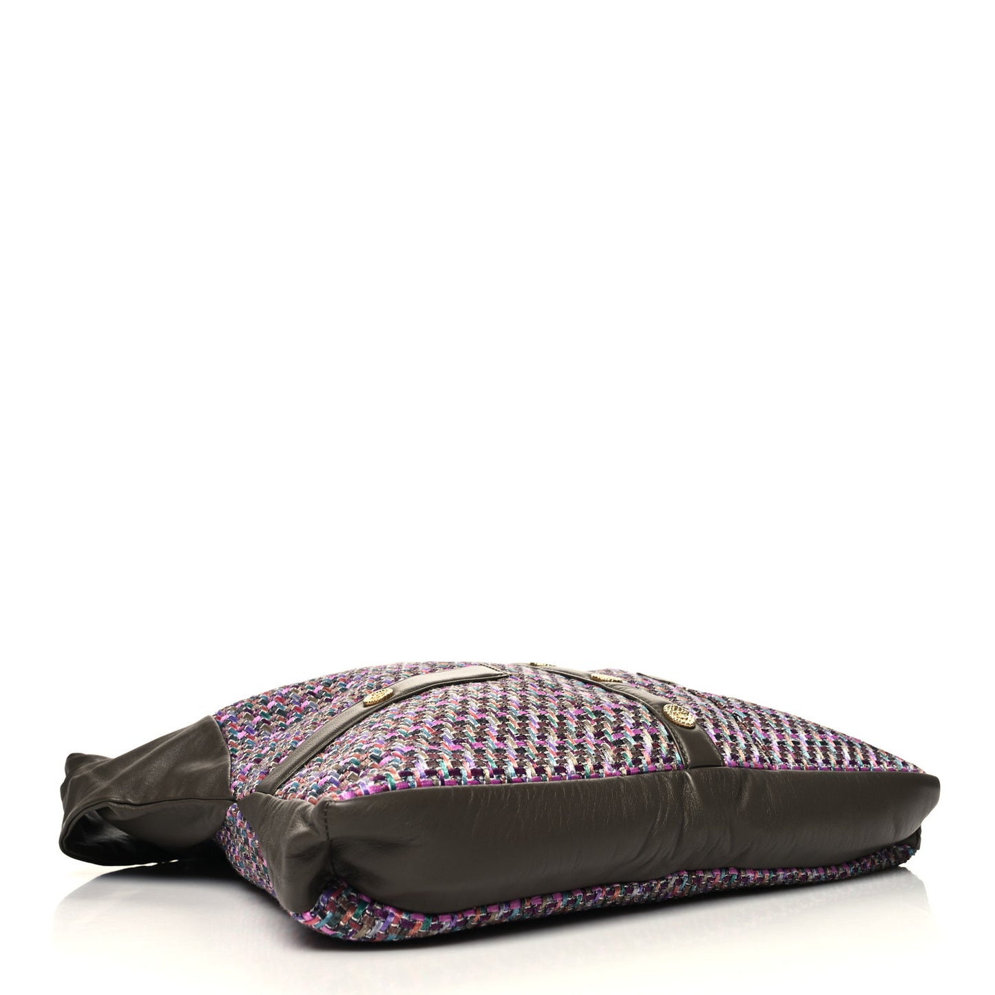 Tweed Lambskin Large Girl Bag Purple Multicolor