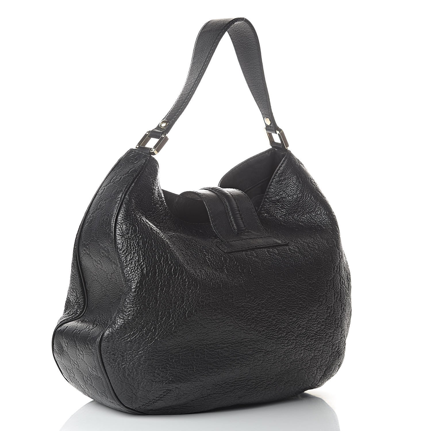 Gucci Guccissima Large New Ladies Web Hobo Black 3 of 12