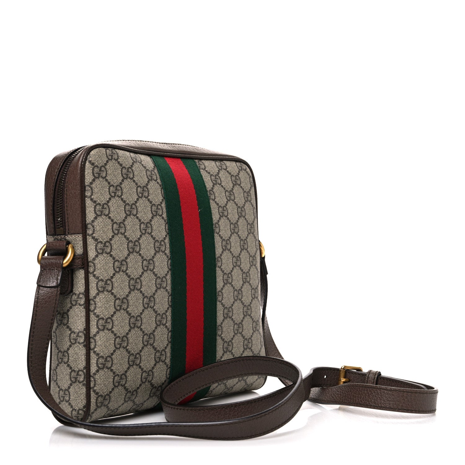 Gucci GG Supreme Monogram Web Small Ophidia Messenger Bag Brown 2 of 9