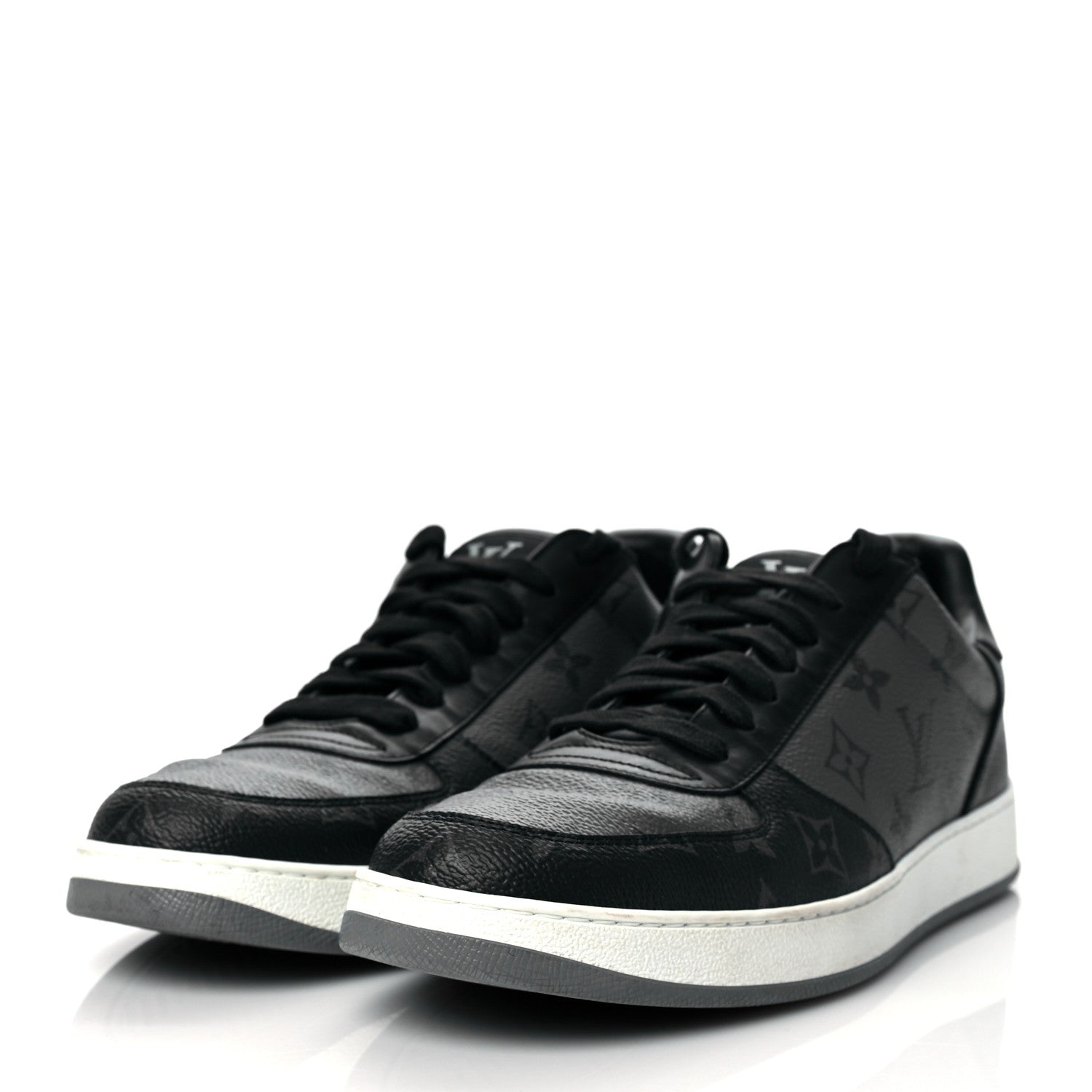 Louis Vuitton Reverse Monogram Eclipse Mens Rivoli Sneakers 8 Black 3 of 9
