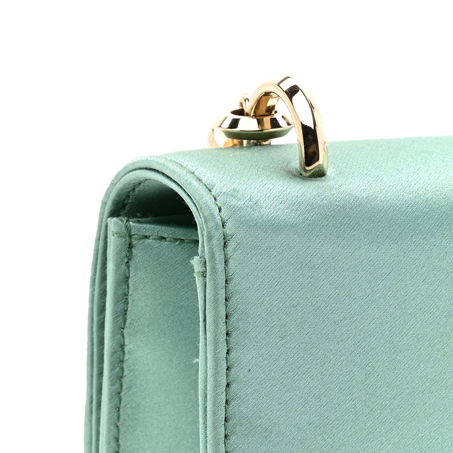 Satin Pearl Varenne Shoulder Bag Green