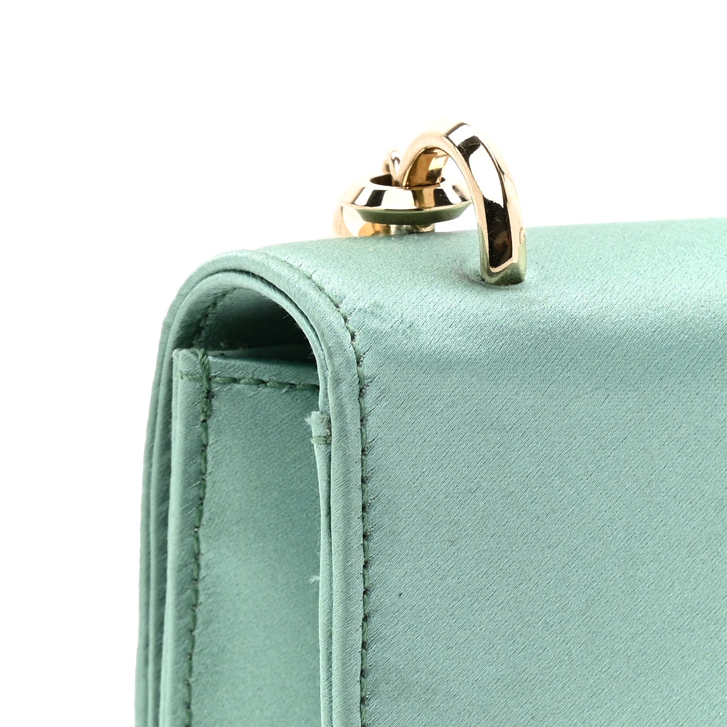 Jimmy Choo Satin Pearl Varenne Shoulder Bag Green 11 of 11