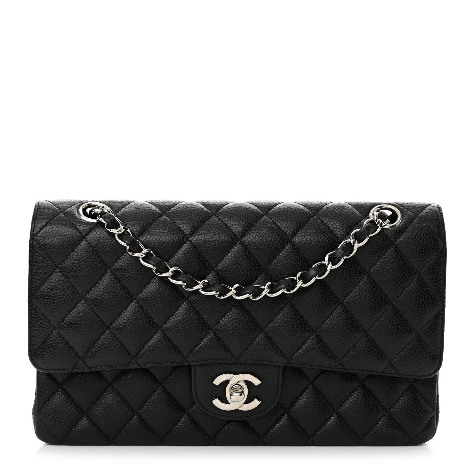 Chanel Caviar Quilted Medium Double Flap Black 1 of 13