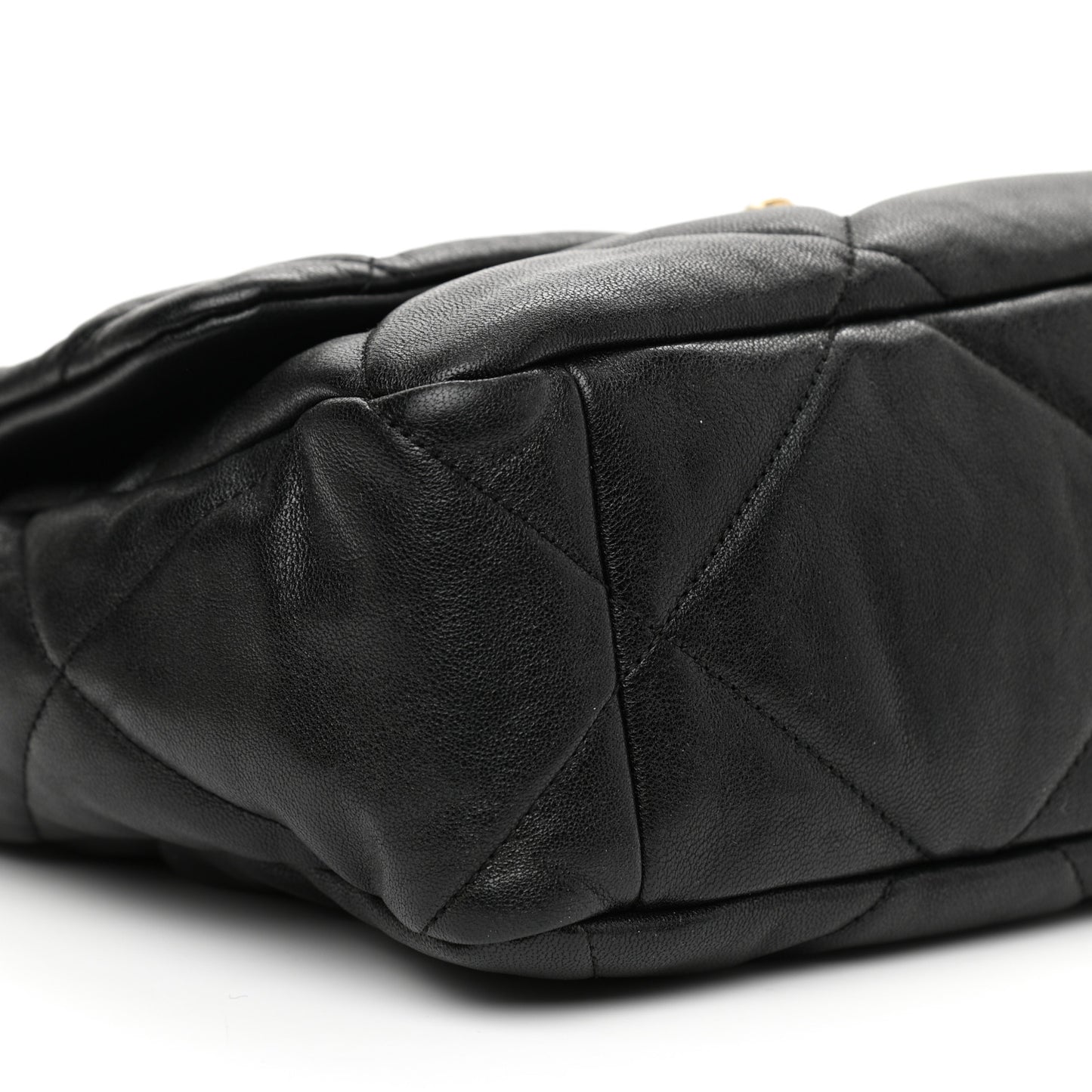 Lambskin Quilted Large Chanel 19 Flap Black