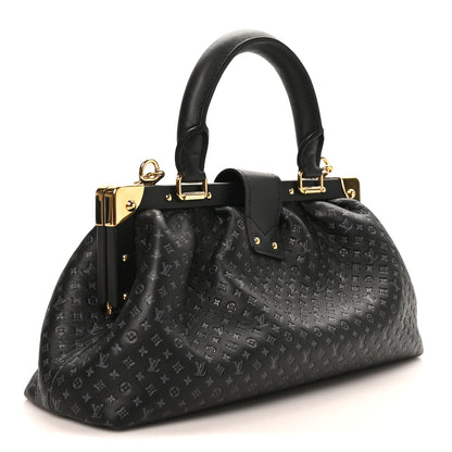 Louis Vuitton Calfskin Nanogram Embossed Clutch Black 3 of 9