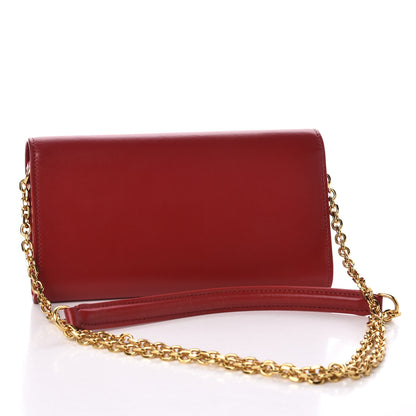 Celine Calfskin C Wallet On Chain Bag Red 2 of 10