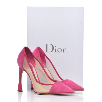 Christian Dior Suede Mesh Skin Pumps 37 Fuchsia 16 of 16