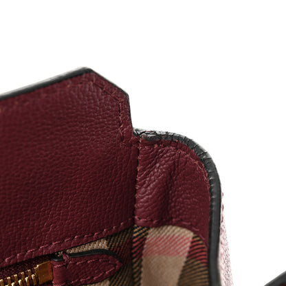 Burberry Soft Grain Medium Buckle Tote Dark Plum 17 of 25