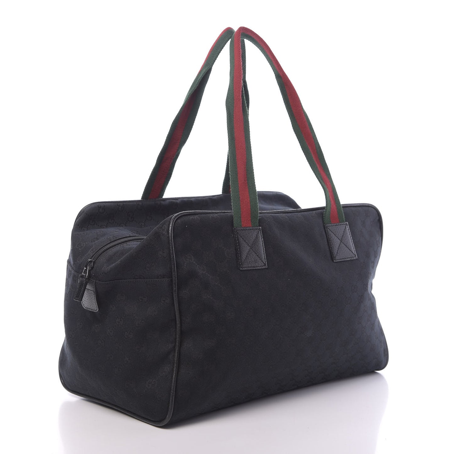 GG Monogram Web Medium Collapsible Carry On Duffle Black
