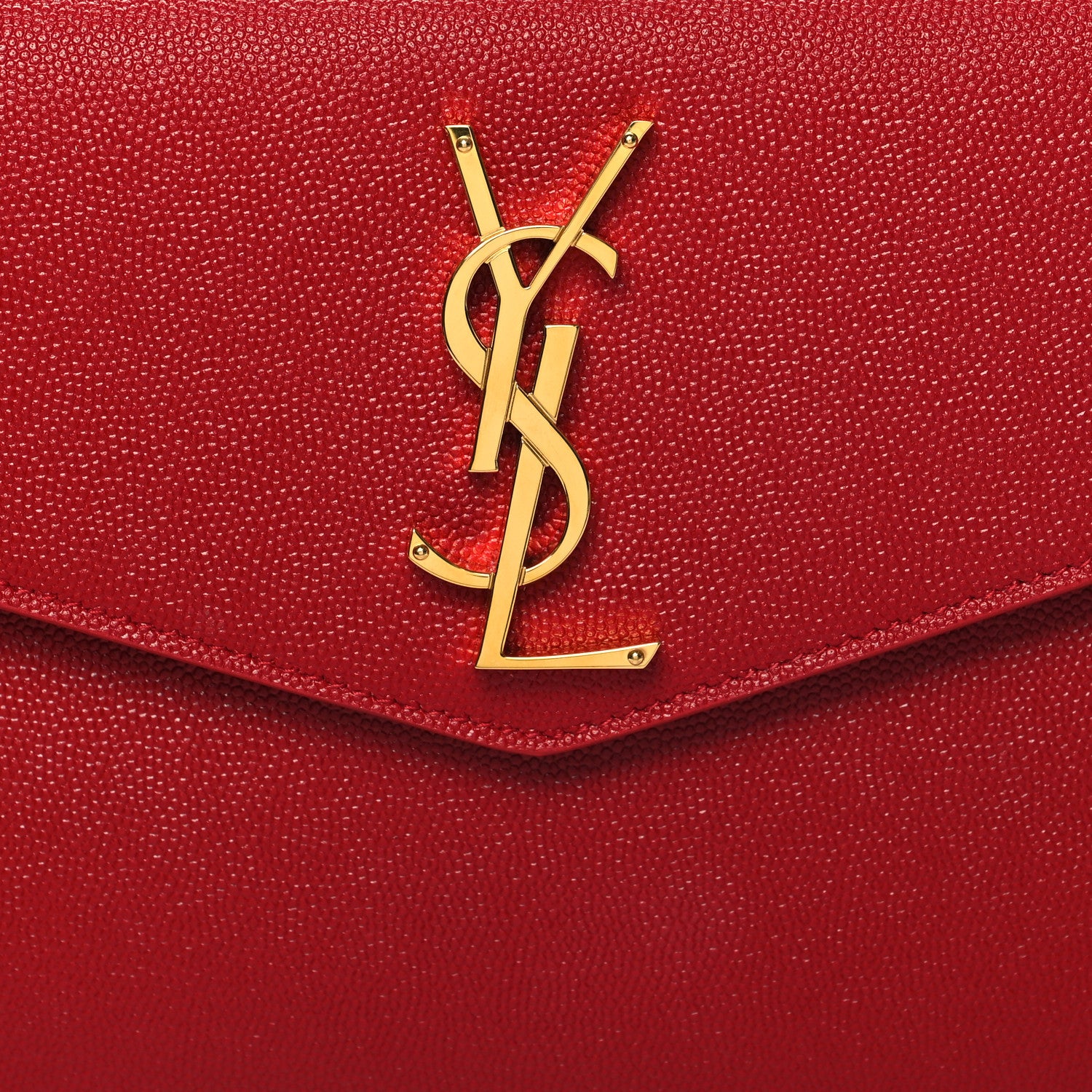 Saint Laurent Grain De Poudre Uptown Pouch Red 8 of 11