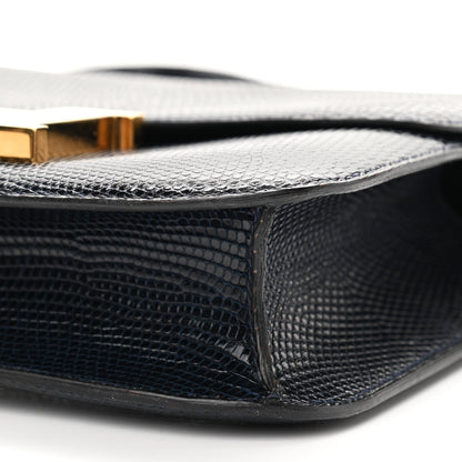 Hermes Lizard Constance 23 Bleu Marine 9 of 16