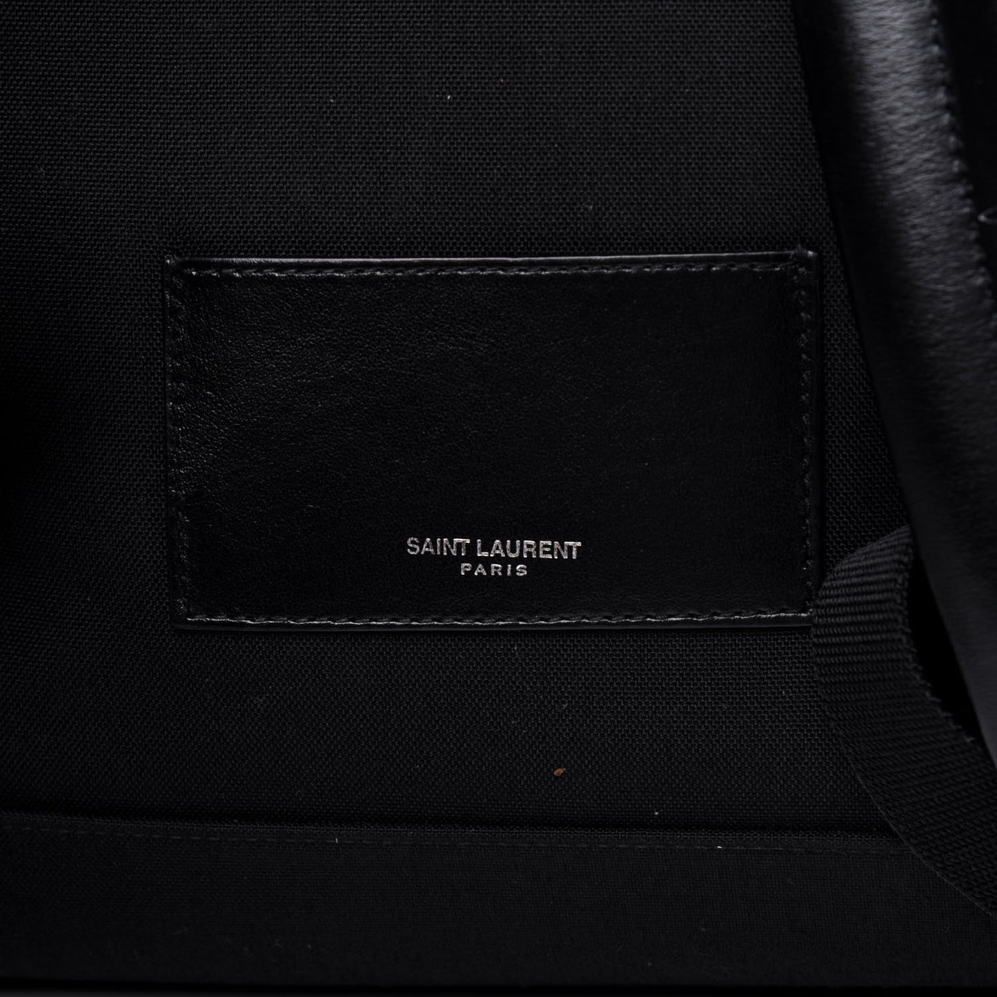 Satin Rose Print Mini City Backpack Black