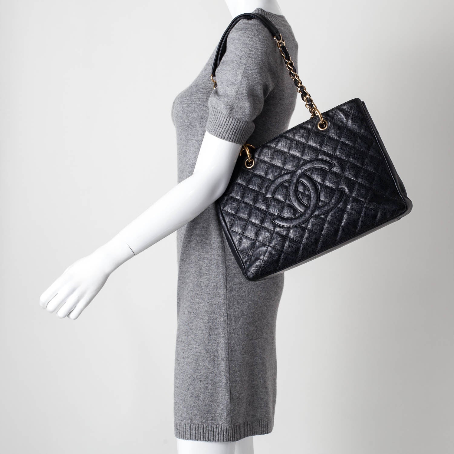 Chanel Caviar Grand Shopping Tote GST Black 2 of 9