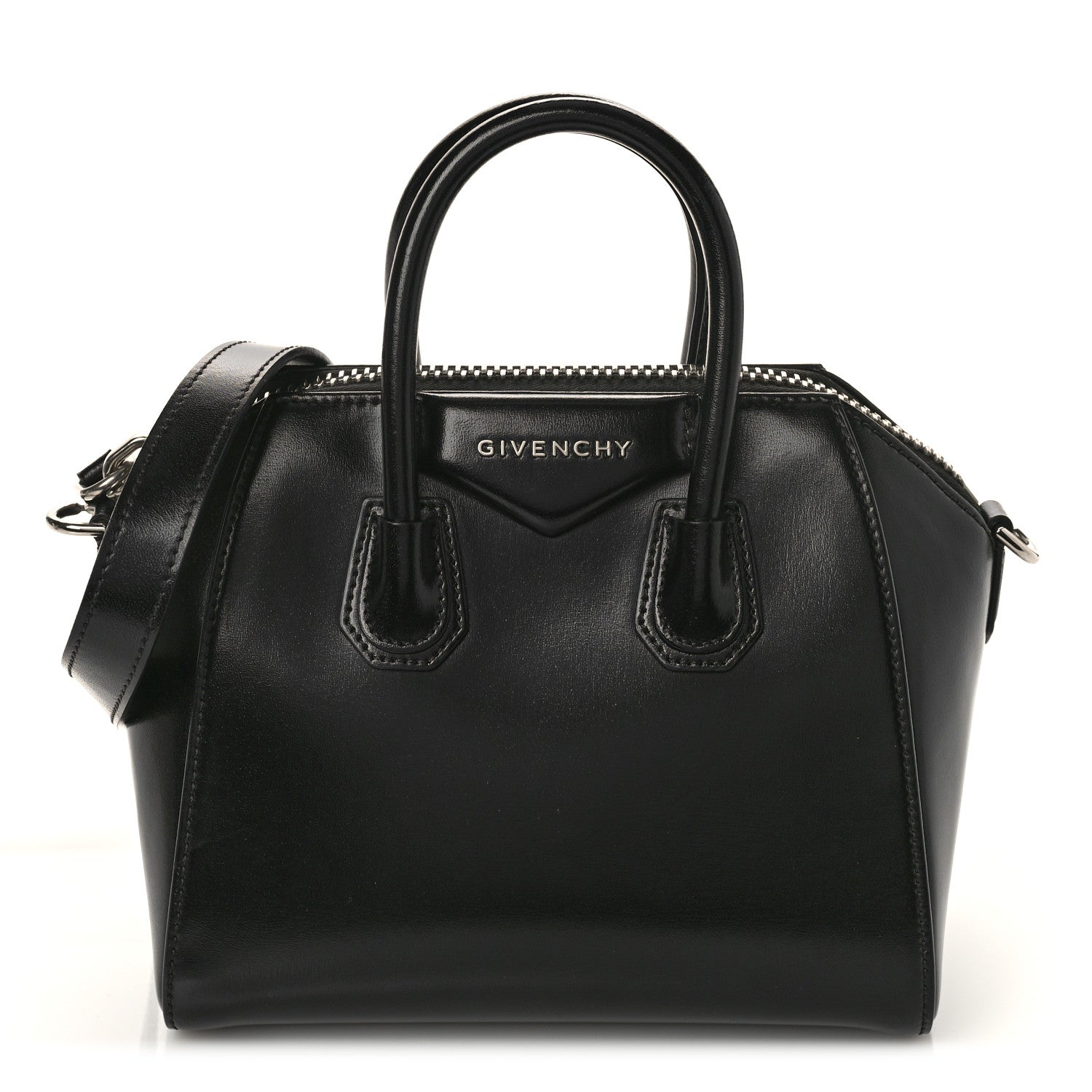 Givenchy Shiny Lord Calfskin Mini Antigona Black 1 of 8