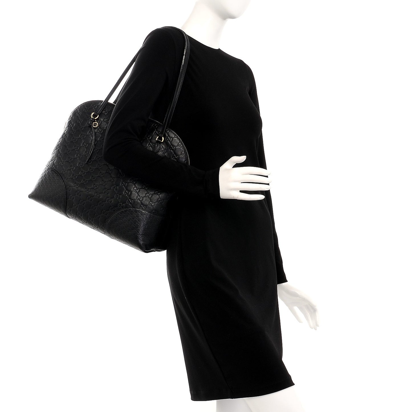 Guccissima Medium Bree Shoulder Bag Black
