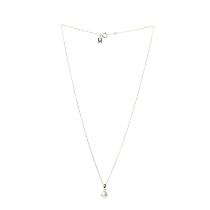 Mikimoto 18K Yellow Gold Akoya Pearl 6.5-7mm Drop Pendant Necklace 3 of 8