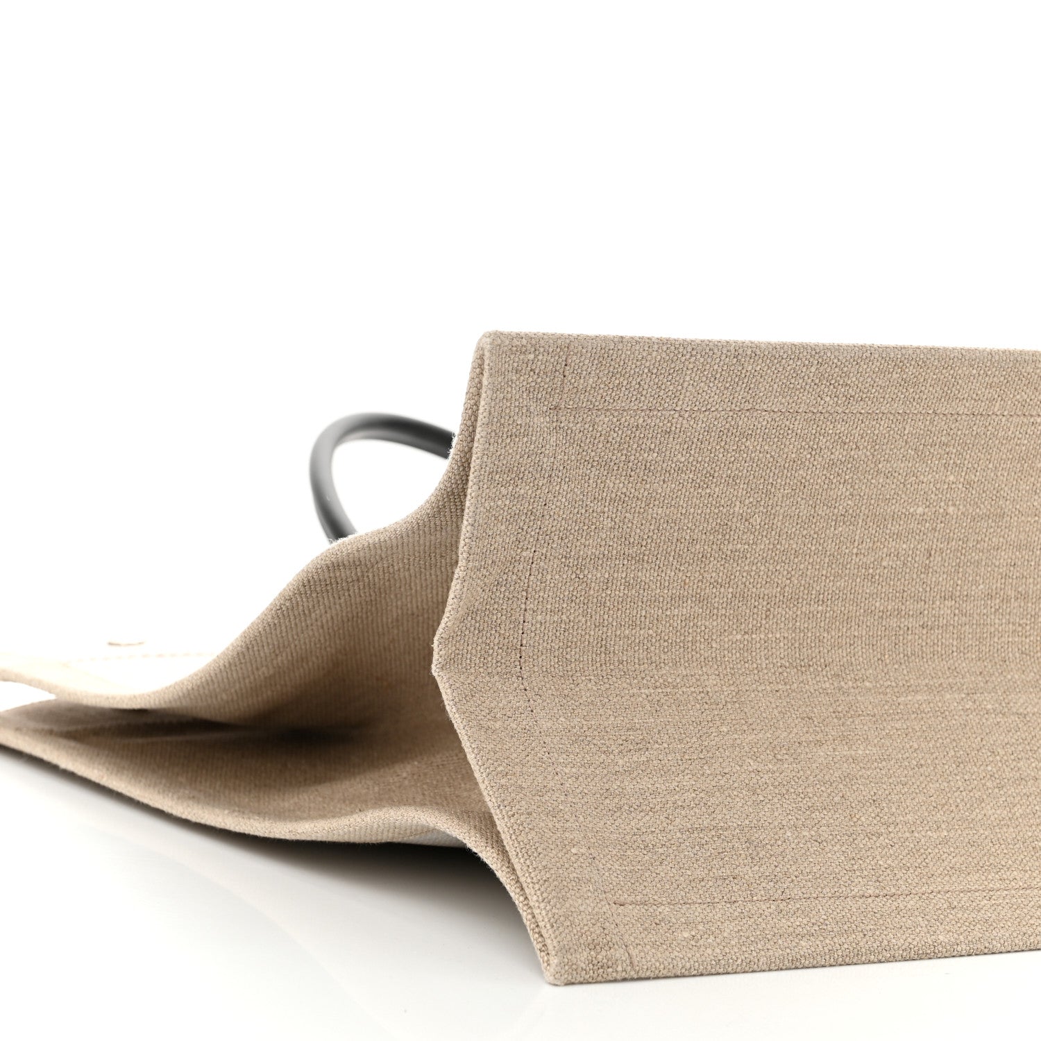 Saint Laurent Linen Calfskin Rive Gauche Tote Optic White 9 of 10