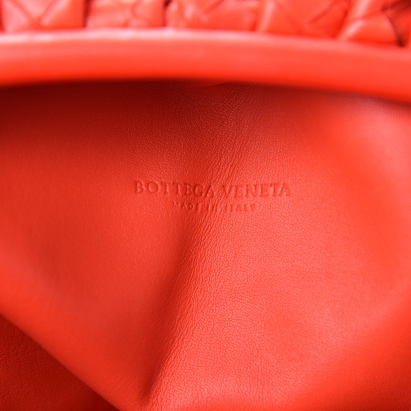 Nappa Maxi Intrecciato The Pouch Oversized Clutch Bright Red