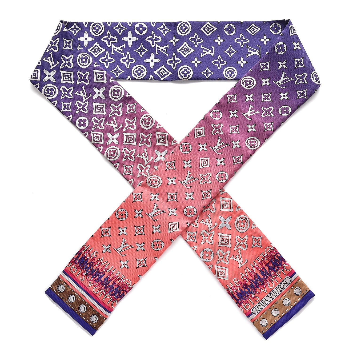 Louis Vuitton Silk Monogram Map Bandeau 1 of 4