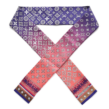 Louis Vuitton Silk Monogram Map Bandeau 1 of 4