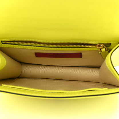 Valentino Garavani Vitello Small Glam Lock Rockstud Flap Neon Yellow 5 of 16