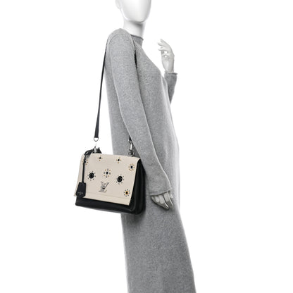 Louis Vuitton Calfskin Mechanical Flowers Lockme II Black White 2 of 11