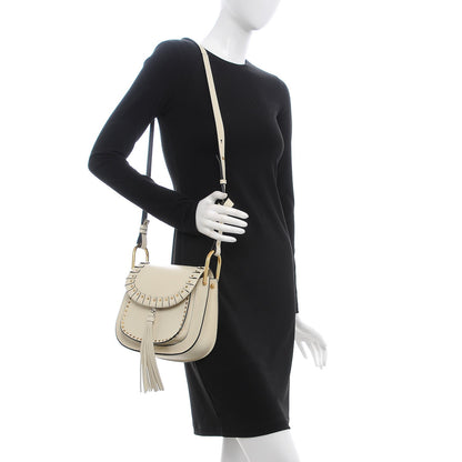 Chloe Calfskin Small Hudson Shoulder Bag Lace White 2 of 8