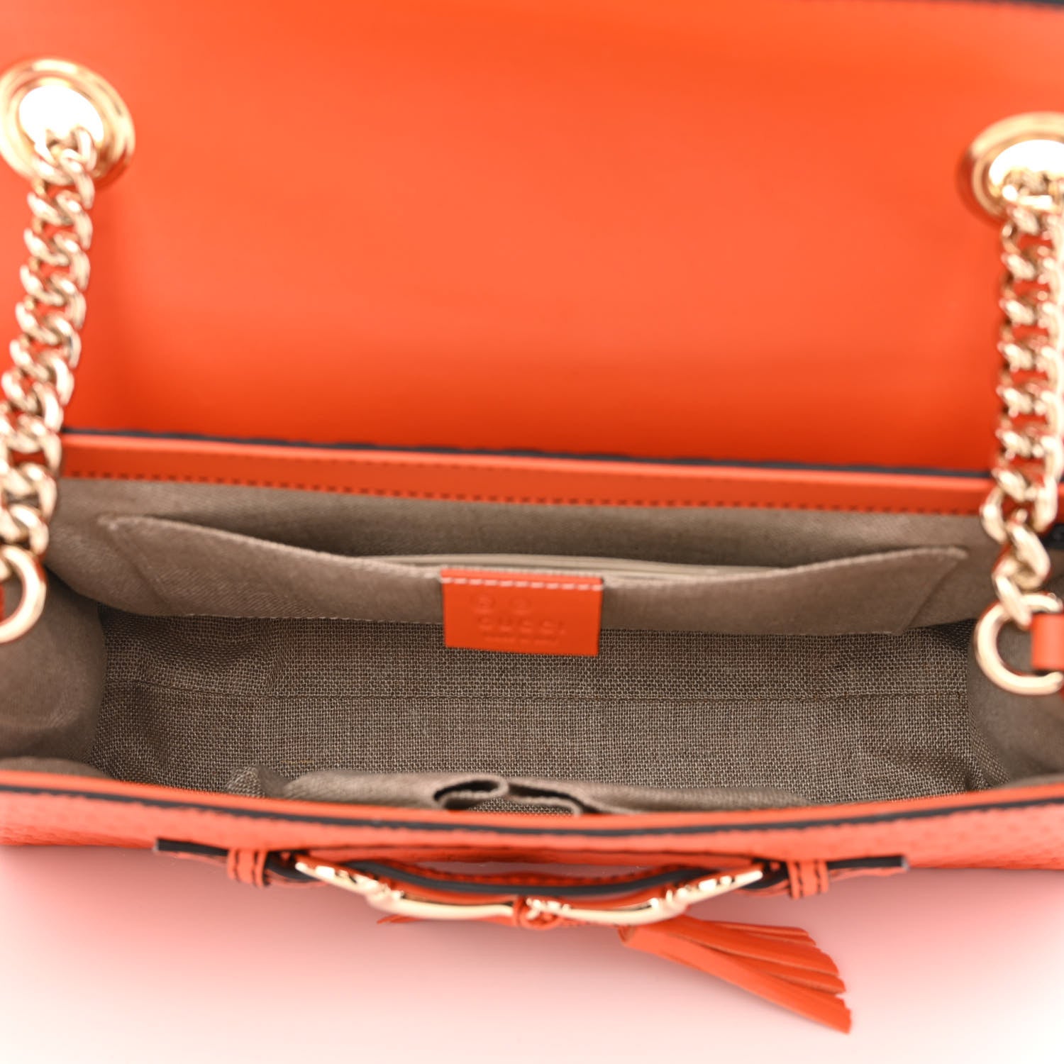 Gucci Microguccissima Medium Emily Chain Shoulder Bag Sun Orange 5 of 9