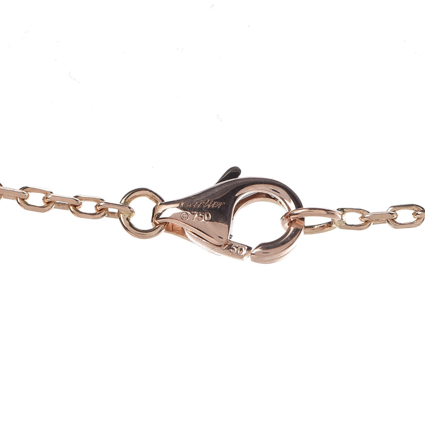 18K Pink Gold Black Ceramic Diamond Interlocking LOVE Necklace