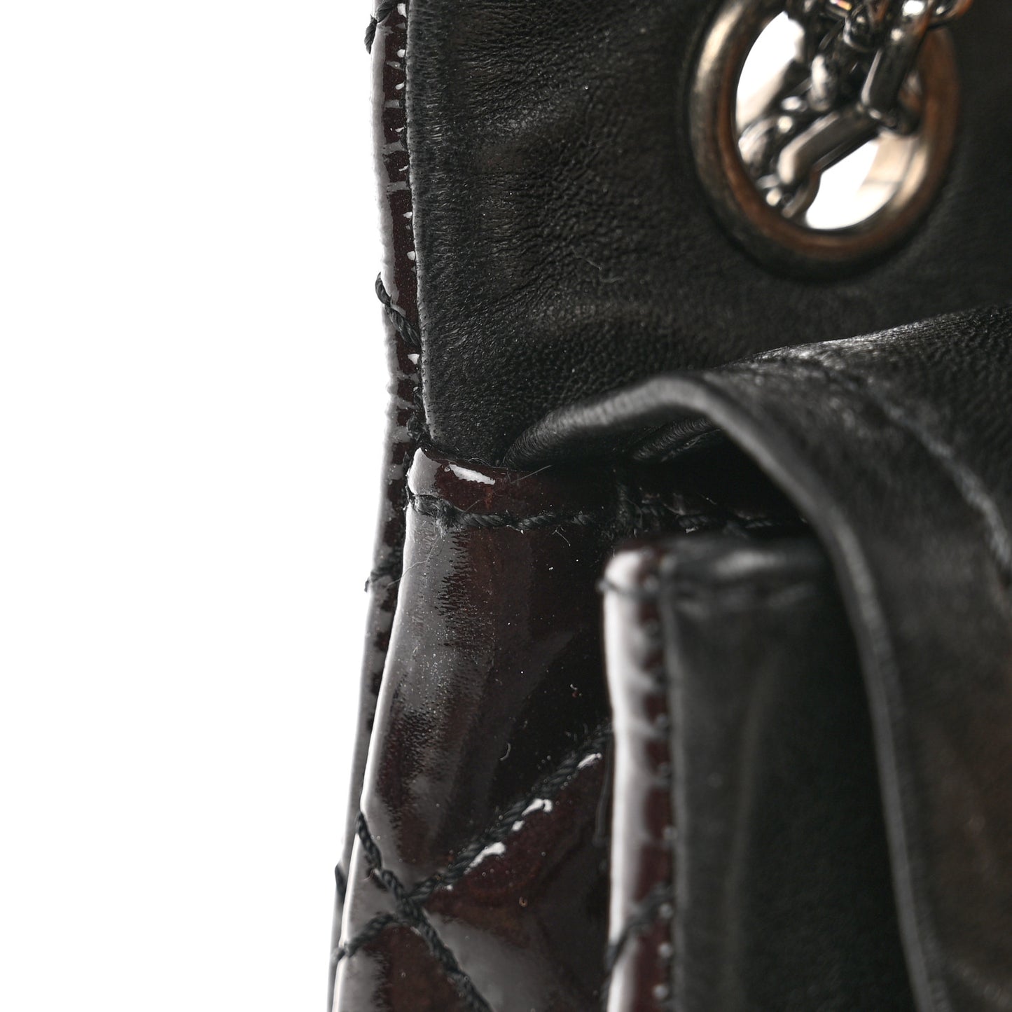 Patent Calfskin Quilted 2.55 Reissue 225 Flap Black