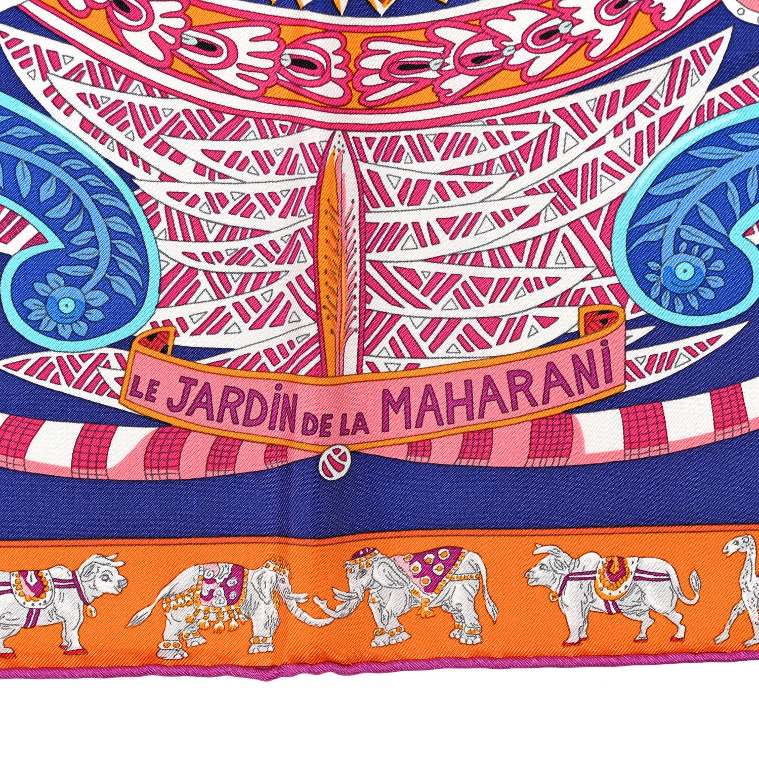 Hermes Silk Le Jardin De La Maharani Scarf 90 2 of 5