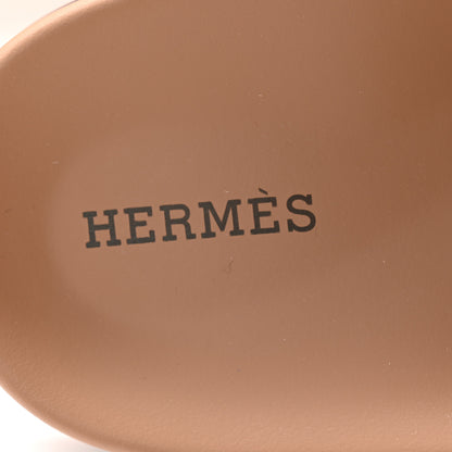 Hermes Suede Goatskin Womens Chypre Sandals 39 Rose Perle Black 6 of 9