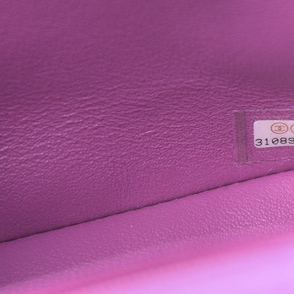 Chanel Lambskin Quilted Mini Rectangular Flap Blue Purple 7 of 11